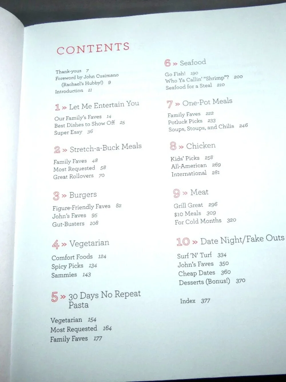 Rachael Ray's Book of 10 Cookbook NEW